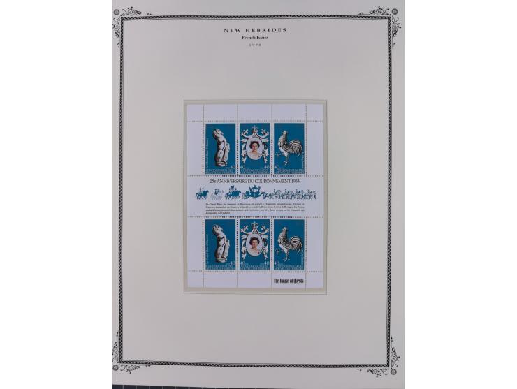 1908/79, Collection on Scott album leaves, starting no.1-5, many complete sets including Yv.100-123, later issues including p