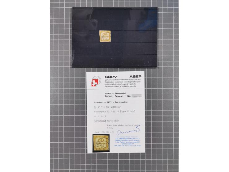 1824/1963 (ca.), group of stamps and covers, incl. Postage Dues, strength before the 1930s, noted Mi.-Nr. P6a used (signed Sc