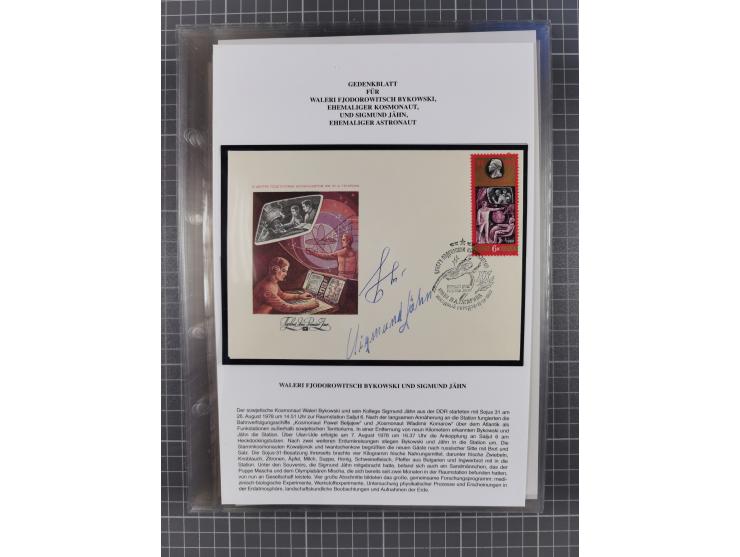 1927/92, AUTOGRAPHEN: Sammlung mit über 70 thematischen Briefen/Karten und Blocks mit insgesamt ca. 130 Unterschriften von Ko