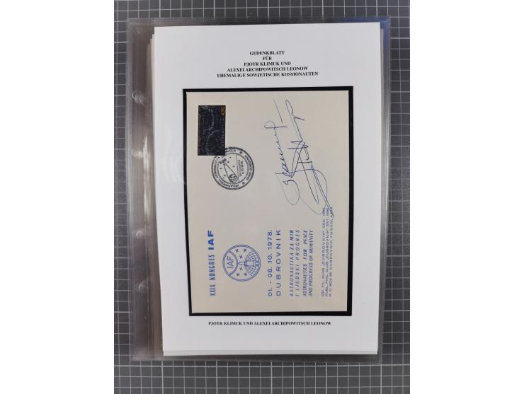 1927/92, AUTOGRAPHEN: Sammlung mit über 70 thematischen Briefen/Karten und Blocks mit insgesamt ca. 130 Unterschriften von Ko