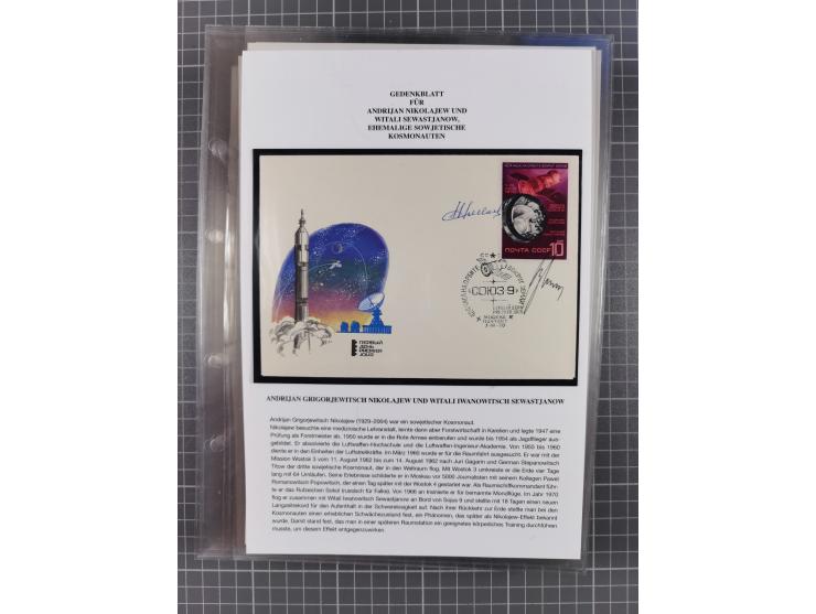 1927/92, AUTOGRAPHEN: Sammlung mit über 70 thematischen Briefen/Karten und Blocks mit insgesamt ca. 130 Unterschriften von Ko