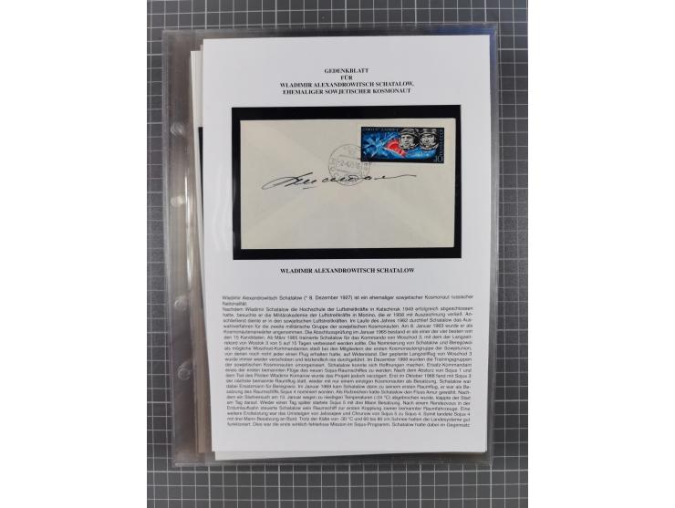 1927/92, AUTOGRAPHEN: Sammlung mit über 70 thematischen Briefen/Karten und Blocks mit insgesamt ca. 130 Unterschriften von Ko