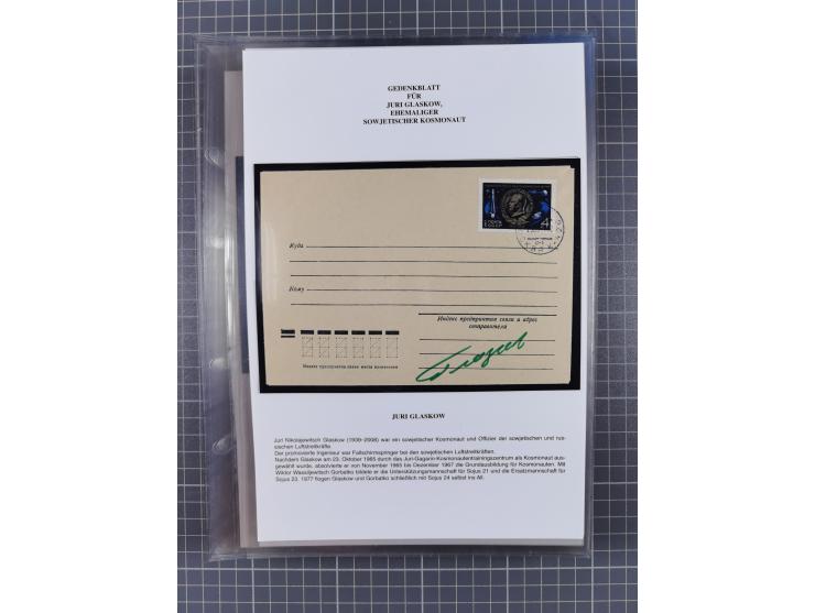 1927/92, AUTOGRAPHEN: Sammlung mit über 70 thematischen Briefen/Karten und Blocks mit insgesamt ca. 130 Unterschriften von Ko