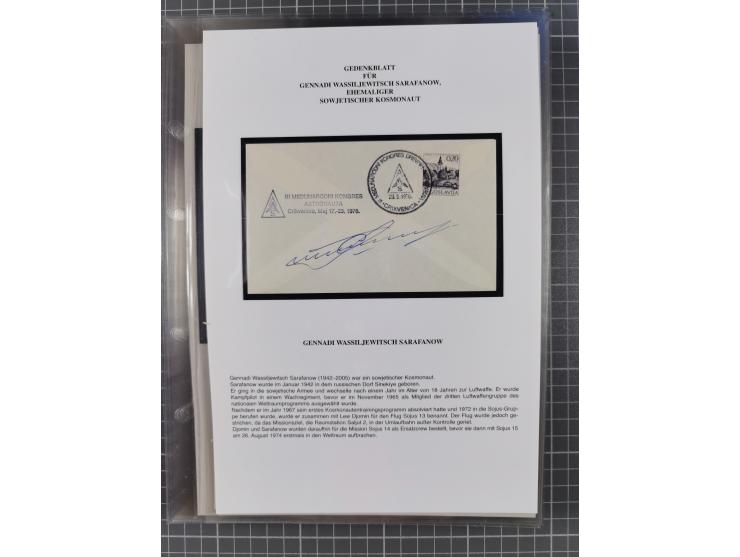 1927/92, AUTOGRAPHEN: Sammlung mit über 70 thematischen Briefen/Karten und Blocks mit insgesamt ca. 130 Unterschriften von Ko