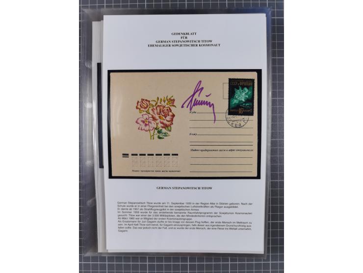 1927/92, AUTOGRAPHEN: Sammlung mit über 70 thematischen Briefen/Karten und Blocks mit insgesamt ca. 130 Unterschriften von Ko