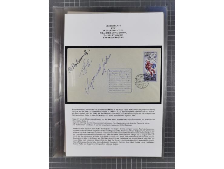 1927/92, AUTOGRAPHEN: Sammlung mit über 70 thematischen Briefen/Karten und Blocks mit insgesamt ca. 130 Unterschriften von Ko