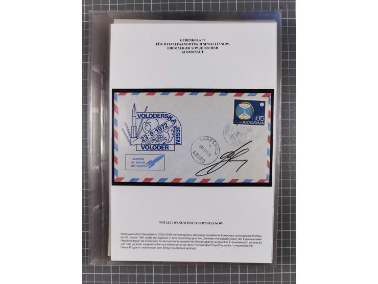 1927/92, AUTOGRAPHEN: Sammlung mit über 70 thematischen Briefen/Karten und Blocks mit insgesamt ca. 130 Unterschriften von Ko