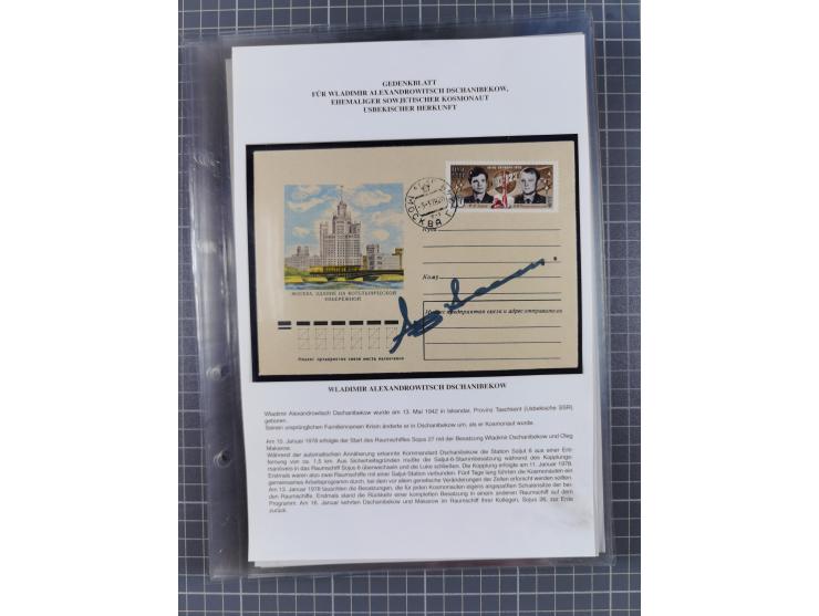 1927/92, AUTOGRAPHEN: Sammlung mit über 70 thematischen Briefen/Karten und Blocks mit insgesamt ca. 130 Unterschriften von Ko