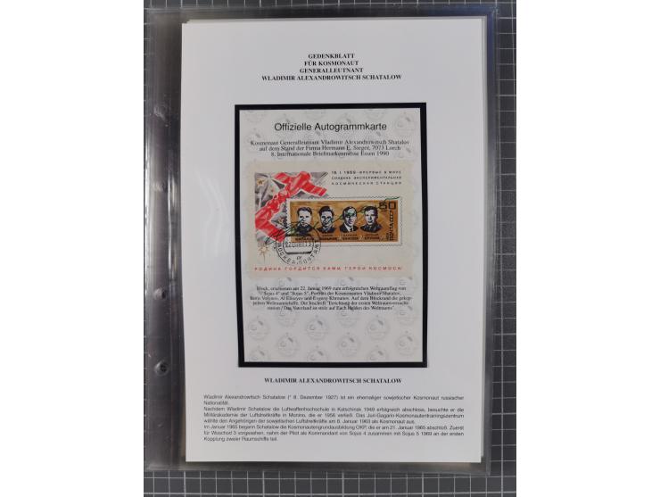 1927/92, AUTOGRAPHEN: Sammlung mit über 70 thematischen Briefen/Karten und Blocks mit insgesamt ca. 130 Unterschriften von Ko