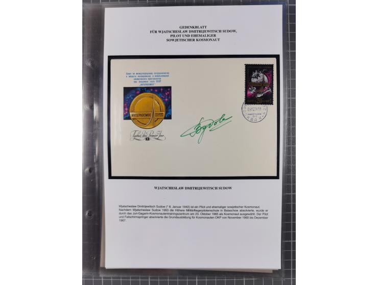 1927/92, AUTOGRAPHEN: Sammlung mit über 70 thematischen Briefen/Karten und Blocks mit insgesamt ca. 130 Unterschriften von Ko