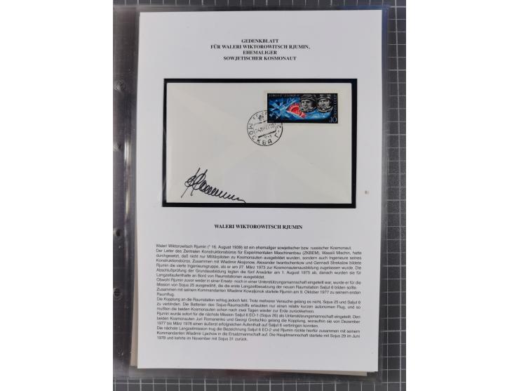 1927/92, AUTOGRAPHEN: Sammlung mit über 70 thematischen Briefen/Karten und Blocks mit insgesamt ca. 130 Unterschriften von Ko