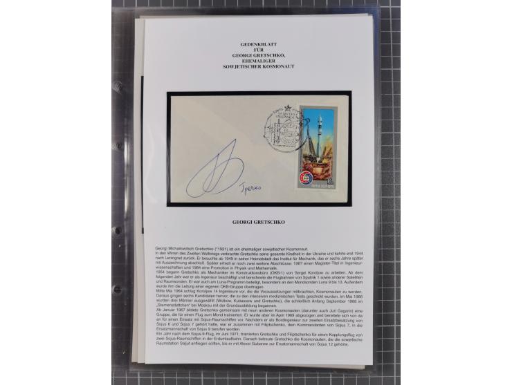 1927/92, AUTOGRAPHEN: Sammlung mit über 70 thematischen Briefen/Karten und Blocks mit insgesamt ca. 130 Unterschriften von Ko