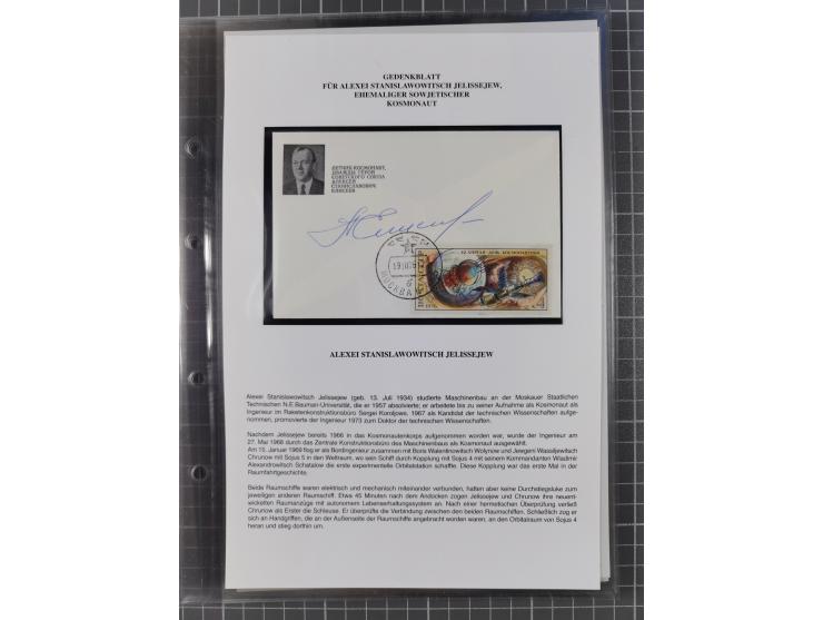 1927/92, AUTOGRAPHEN: Sammlung mit über 70 thematischen Briefen/Karten und Blocks mit insgesamt ca. 130 Unterschriften von Ko