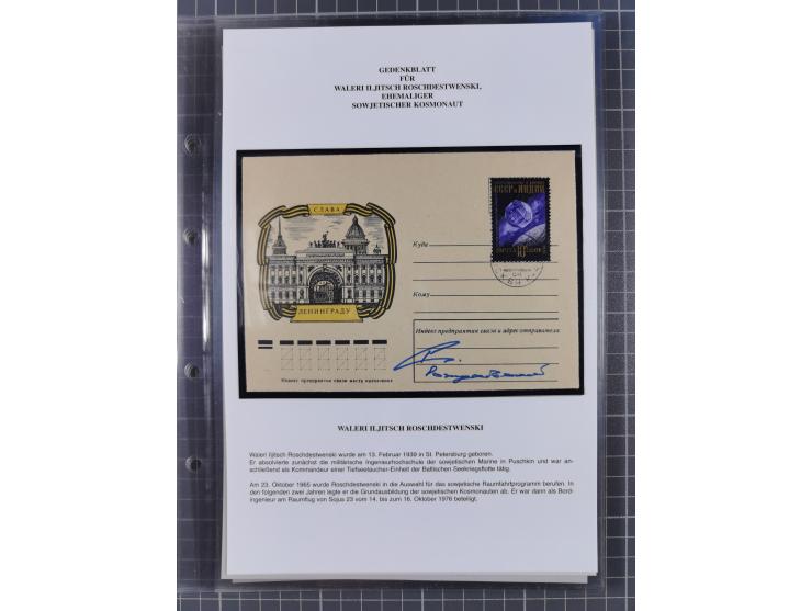 1927/92, AUTOGRAPHEN: Sammlung mit über 70 thematischen Briefen/Karten und Blocks mit insgesamt ca. 130 Unterschriften von Ko