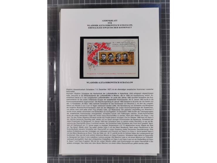 1927/92, AUTOGRAPHEN: Sammlung mit über 70 thematischen Briefen/Karten und Blocks mit insgesamt ca. 130 Unterschriften von Ko