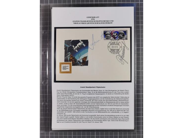 1927/92, AUTOGRAPHEN: Sammlung mit über 70 thematischen Briefen/Karten und Blocks mit insgesamt ca. 130 Unterschriften von Ko