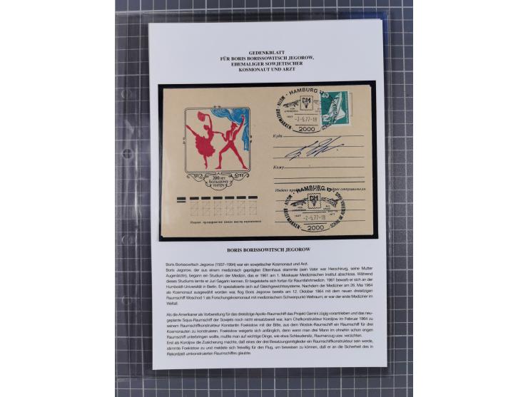 1927/92, AUTOGRAPHEN: Sammlung mit über 70 thematischen Briefen/Karten und Blocks mit insgesamt ca. 130 Unterschriften von Ko