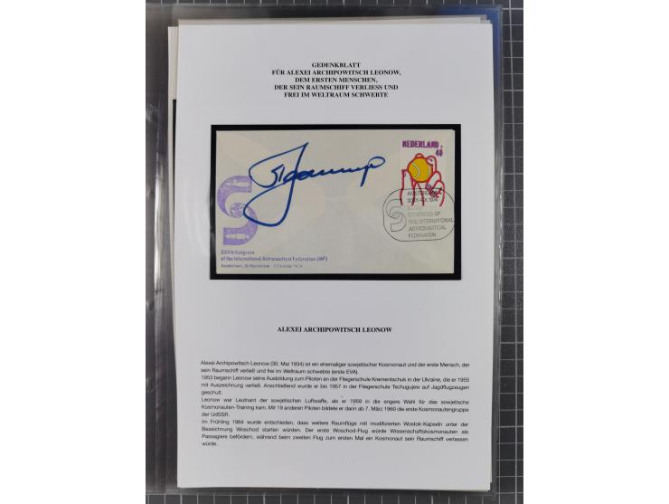 1927/92, AUTOGRAPHEN: Sammlung mit über 70 thematischen Briefen/Karten und Blocks mit insgesamt ca. 130 Unterschriften von Ko