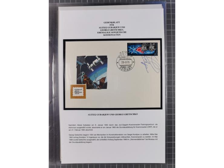 1927/92, AUTOGRAPHEN: Sammlung mit über 70 thematischen Briefen/Karten und Blocks mit insgesamt ca. 130 Unterschriften von Ko