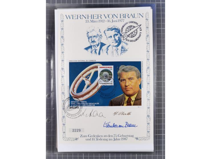 1927/92, AUTOGRAPHEN: Sammlung mit über 70 thematischen Briefen/Karten und Blocks mit insgesamt ca. 130 Unterschriften von Ko