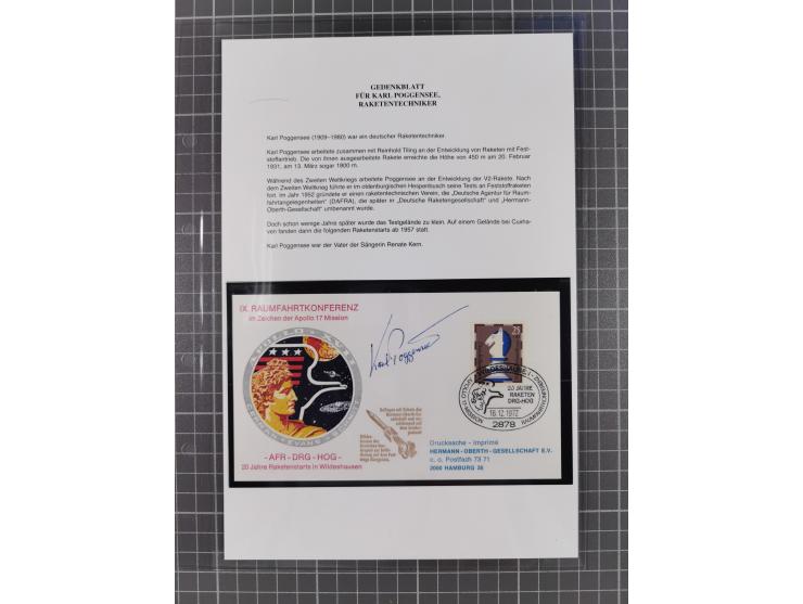 1927/92, AUTOGRAPHEN: Sammlung mit über 70 thematischen Briefen/Karten und Blocks mit insgesamt ca. 130 Unterschriften von Ko