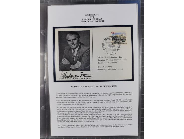 1927/92, AUTOGRAPHEN: Sammlung mit über 70 thematischen Briefen/Karten und Blocks mit insgesamt ca. 130 Unterschriften von Ko