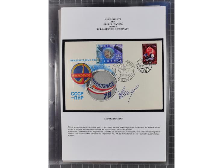 1927/92, AUTOGRAPHEN: Sammlung mit über 70 thematischen Briefen/Karten und Blocks mit insgesamt ca. 130 Unterschriften von Ko