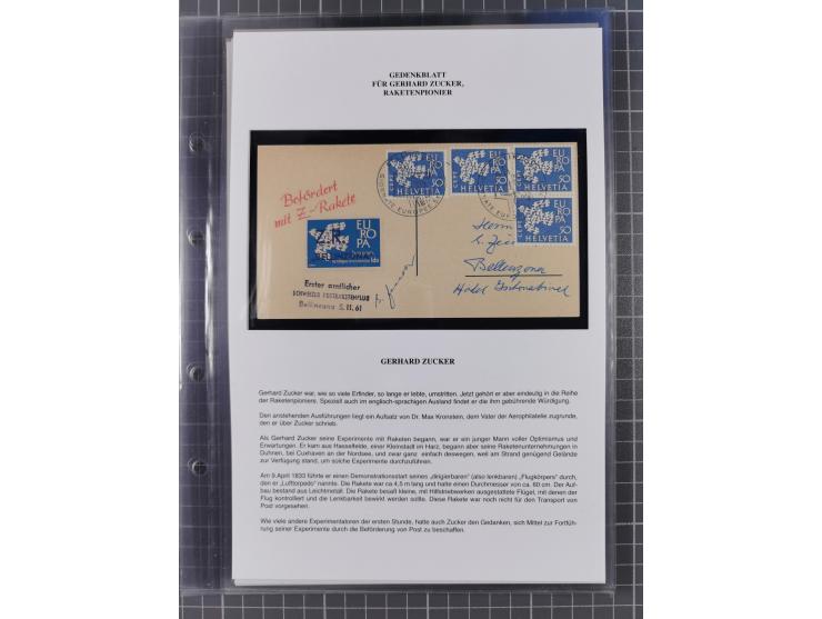 1927/92, AUTOGRAPHEN: Sammlung mit über 70 thematischen Briefen/Karten und Blocks mit insgesamt ca. 130 Unterschriften von Ko