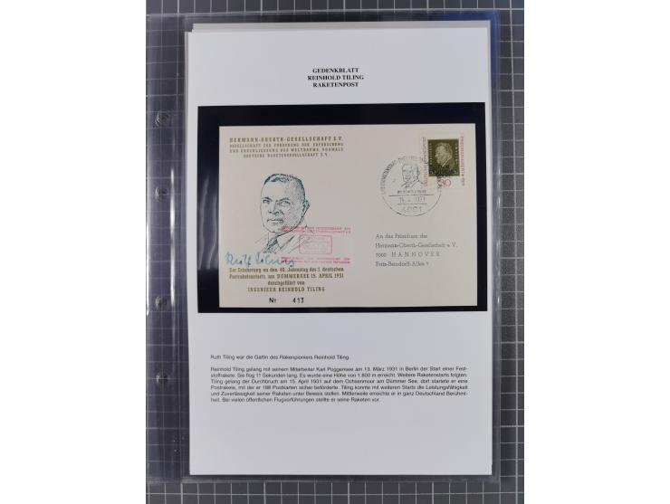 1927/92, AUTOGRAPHEN: Sammlung mit über 70 thematischen Briefen/Karten und Blocks mit insgesamt ca. 130 Unterschriften von Ko