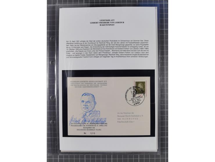 1927/92, AUTOGRAPHEN: Sammlung mit über 70 thematischen Briefen/Karten und Blocks mit insgesamt ca. 130 Unterschriften von Ko