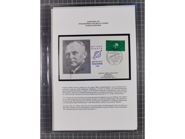 1927/92, AUTOGRAPHEN: Sammlung mit über 70 thematischen Briefen/Karten und Blocks mit insgesamt ca. 130 Unterschriften von Ko