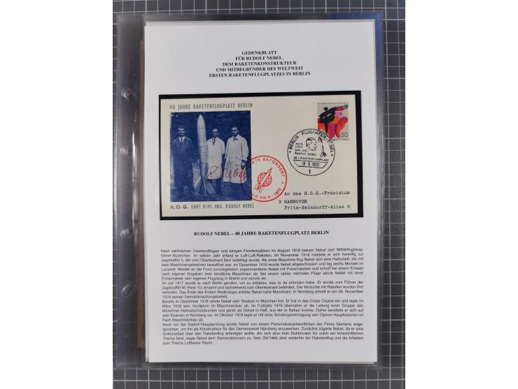 1927/92, AUTOGRAPHEN: Sammlung mit über 70 thematischen Briefen/Karten und Blocks mit insgesamt ca. 130 Unterschriften von Ko