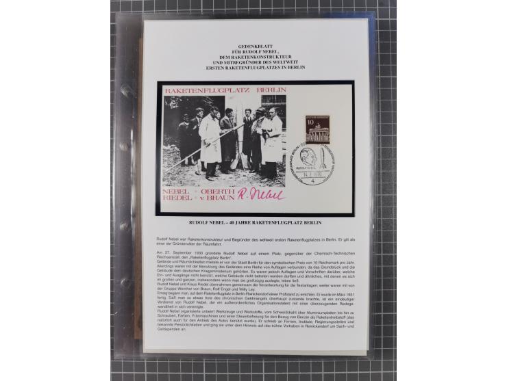 1927/92, AUTOGRAPHEN: Sammlung mit über 70 thematischen Briefen/Karten und Blocks mit insgesamt ca. 130 Unterschriften von Ko