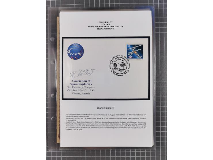 1927/92, AUTOGRAPHEN: Sammlung mit über 70 thematischen Briefen/Karten und Blocks mit insgesamt ca. 130 Unterschriften von Ko