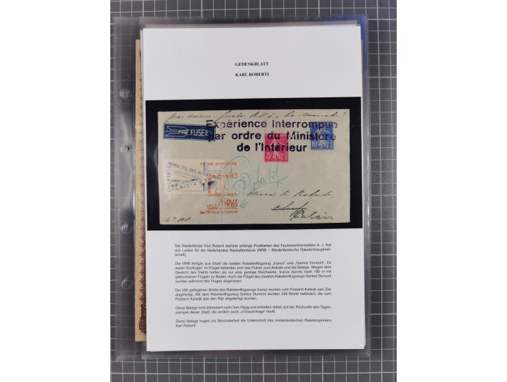 1927/92, AUTOGRAPHEN: Sammlung mit über 70 thematischen Briefen/Karten und Blocks mit insgesamt ca. 130 Unterschriften von Ko