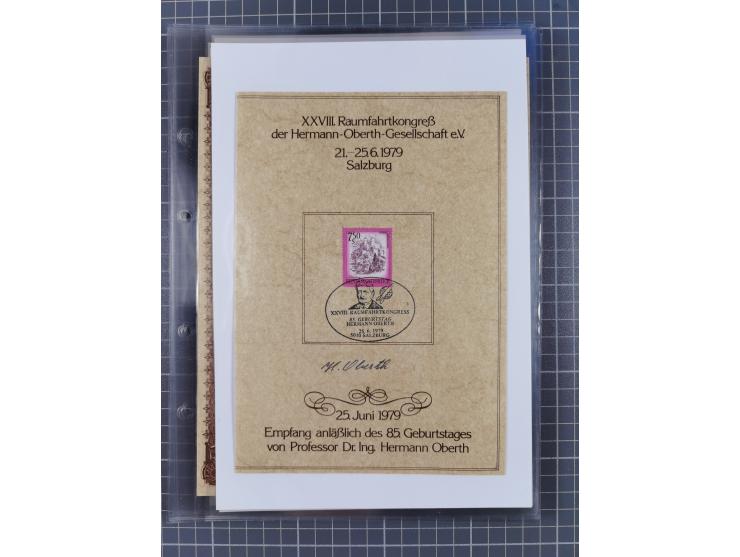 1927/92, AUTOGRAPHEN: Sammlung mit über 70 thematischen Briefen/Karten und Blocks mit insgesamt ca. 130 Unterschriften von Ko