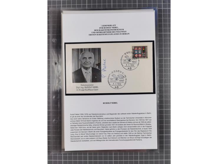 1927/92, AUTOGRAPHEN: Sammlung mit über 70 thematischen Briefen/Karten und Blocks mit insgesamt ca. 130 Unterschriften von Ko