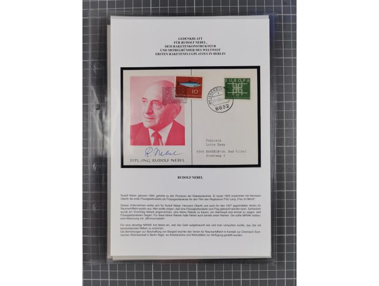 1927/92, AUTOGRAPHEN: Sammlung mit über 70 thematischen Briefen/Karten und Blocks mit insgesamt ca. 130 Unterschriften von Ko