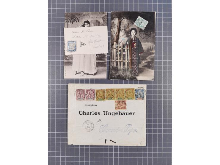 1856/1940 (ca.), over 120 covers and cards, strength before the 1930s with many multiple and mixed frankings, usages and dest