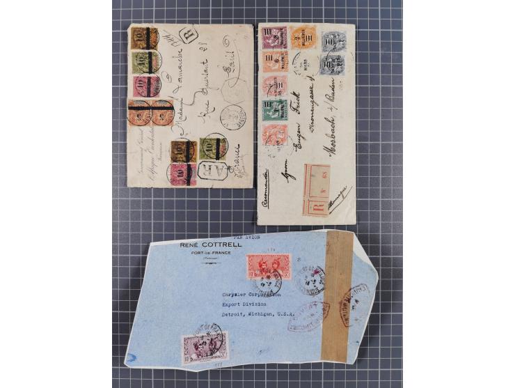 1856/1940 (ca.), over 120 covers and cards, strength before the 1930s with many multiple and mixed frankings, usages and dest