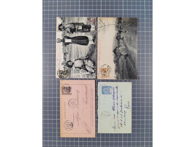 1856/1940 (ca.), over 120 covers and cards, strength before the 1930s with many multiple and mixed frankings, usages and dest