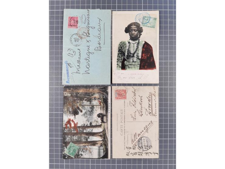 1856/1940 (ca.), over 120 covers and cards, strength before the 1930s with many multiple and mixed frankings, usages and dest