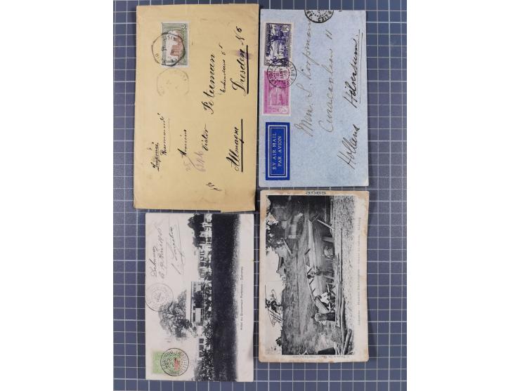 1856/1940 (ca.), over 120 covers and cards, strength before the 1930s with many multiple and mixed frankings, usages and dest