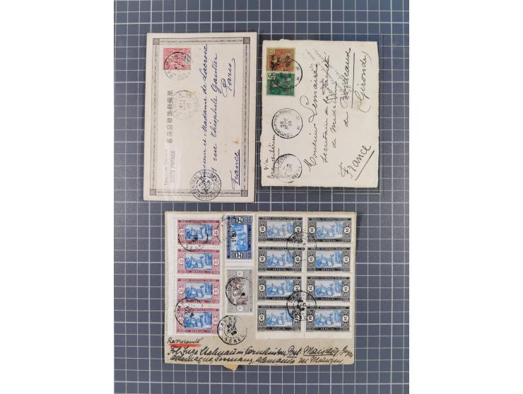 1856/1940 (ca.), over 120 covers and cards, strength before the 1930s with many multiple and mixed frankings, usages and dest