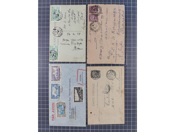 1856/1940 (ca.), over 120 covers and cards, strength before the 1930s with many multiple and mixed frankings, usages and dest
