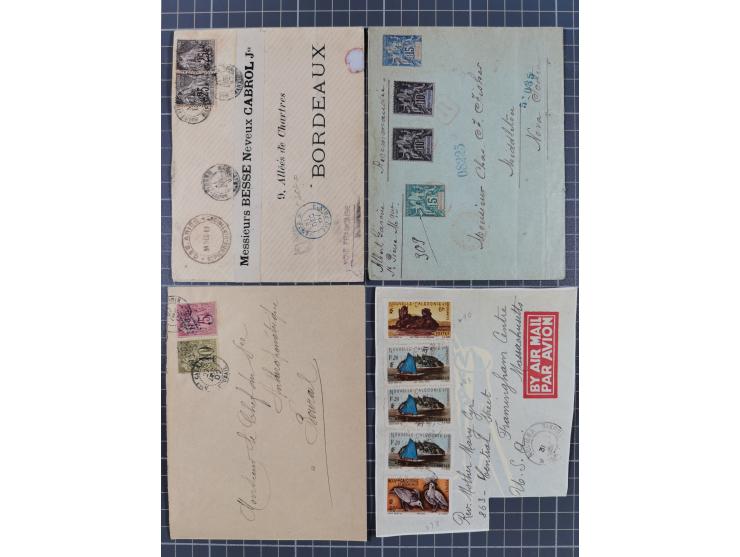 1856/1940 (ca.), over 120 covers and cards, strength before the 1930s with many multiple and mixed frankings, usages and dest
