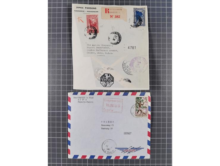 1856/1940 (ca.), over 120 covers and cards, strength before the 1930s with many multiple and mixed frankings, usages and dest