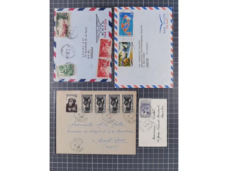 1856/1940 (ca.), over 120 covers and cards, strength before the 1930s with many multiple and mixed frankings, usages and dest