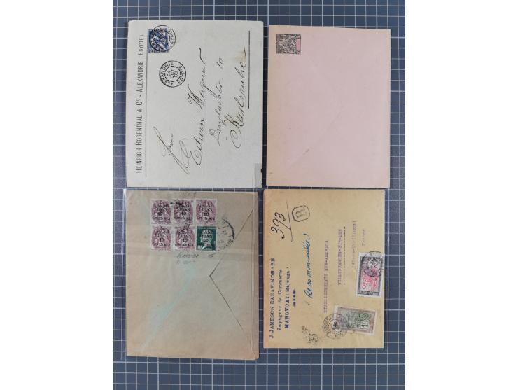1856/1940 (ca.), over 120 covers and cards, strength before the 1930s with many multiple and mixed frankings, usages and dest