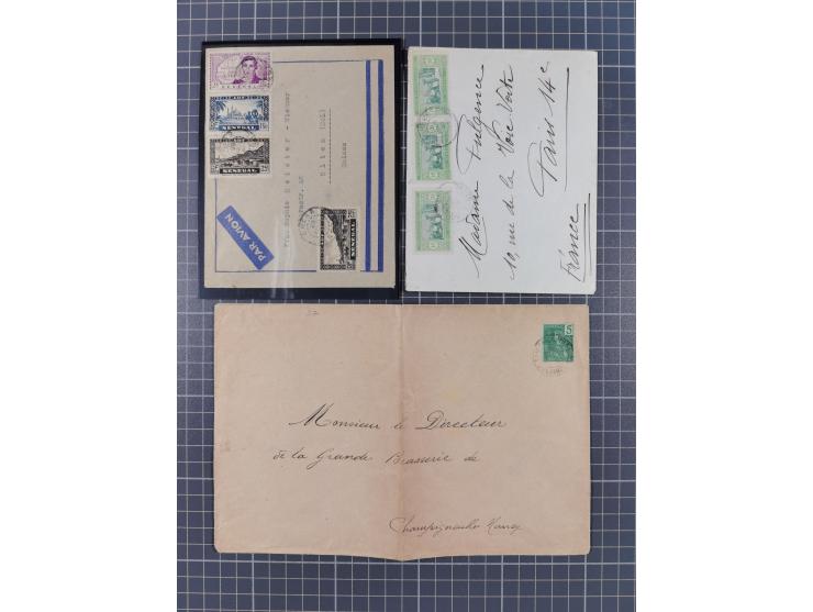 1856/1940 (ca.), over 120 covers and cards, strength before the 1930s with many multiple and mixed frankings, usages and dest